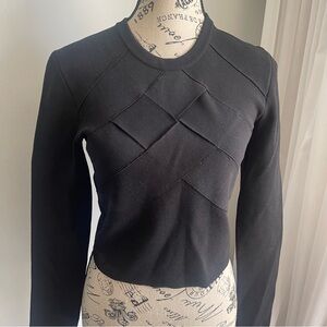 Proenza Schouler Black Knit Cropped Sweater